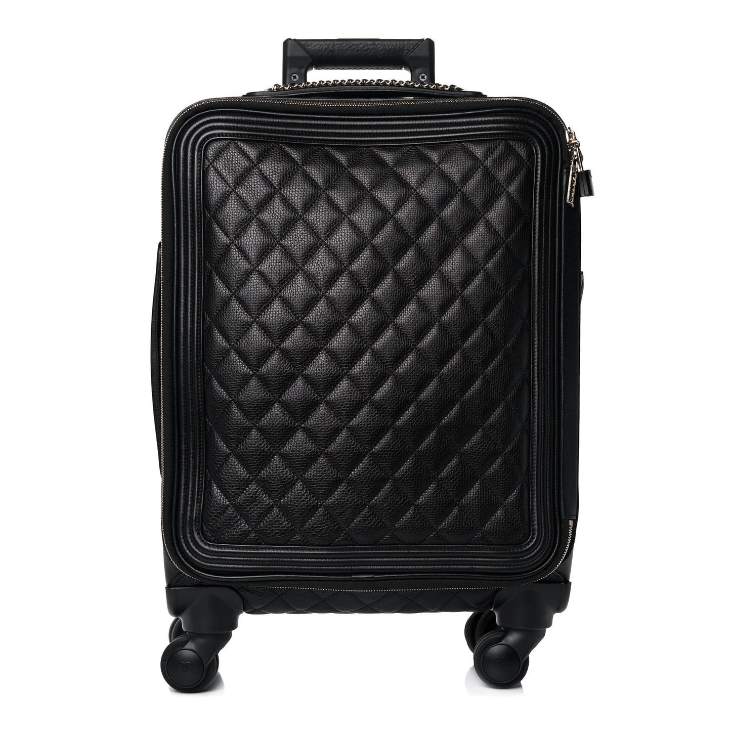 Calfskin Quilted Coco Case Trolley Black