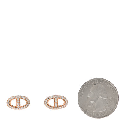 Hermes 18K Rose Gold Diamond New Farandole Earrings 2 of 6