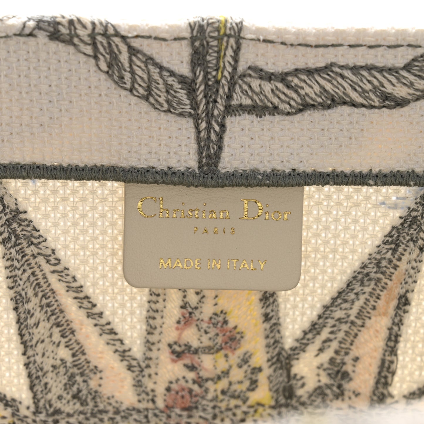 Canvas Embroidered Medium Rêve d'Infini Book Tote Multicolor
