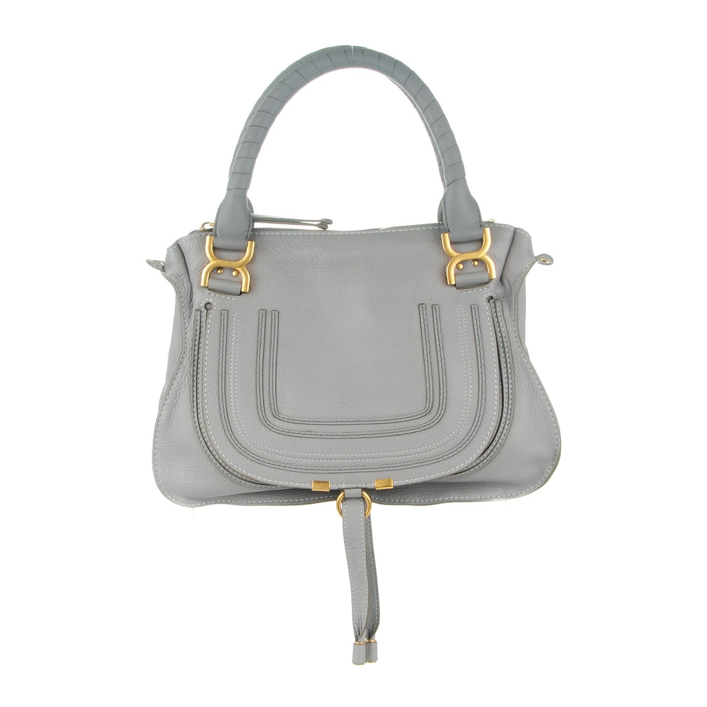 Calfskin Medium Marcie Satchel Cashmere Grey