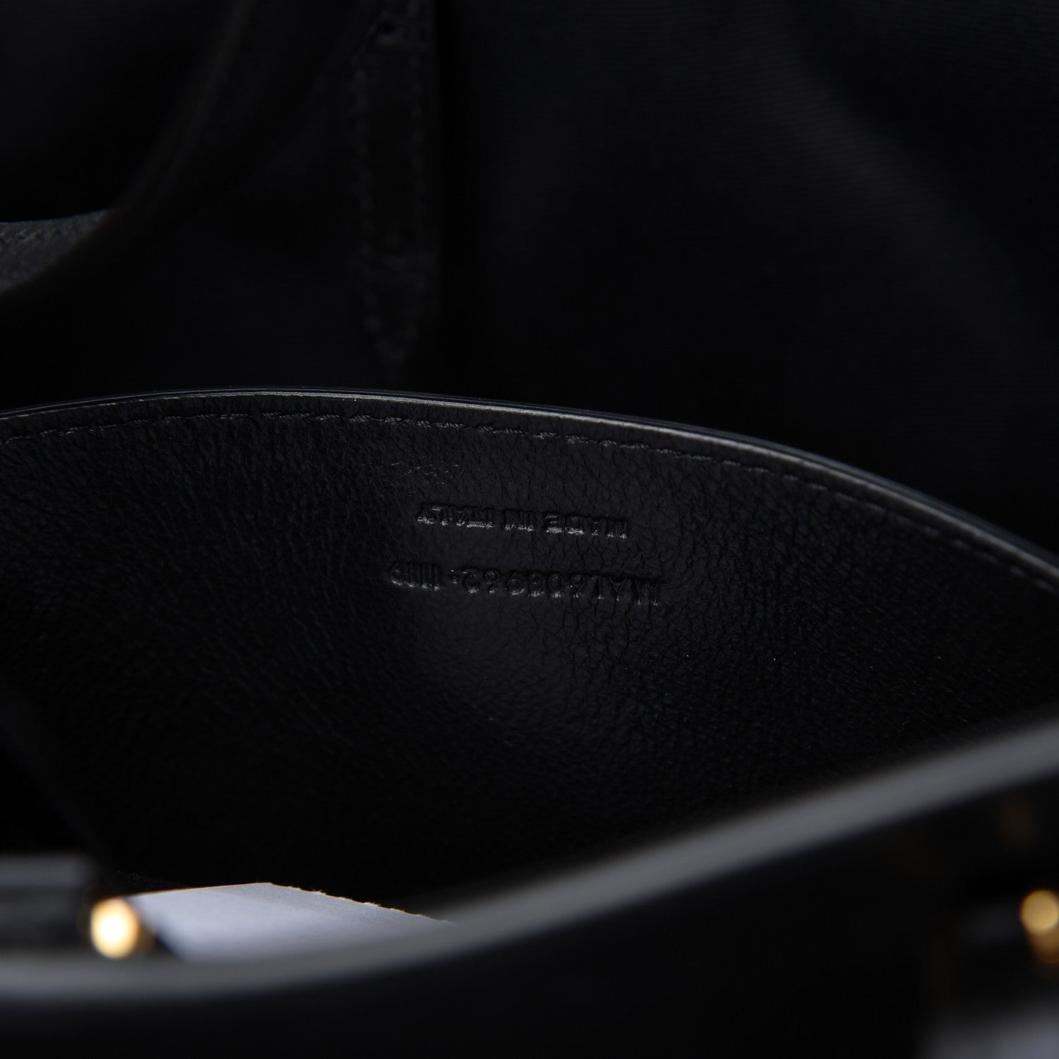 Saint Laurent Calfskin Raffia Medium Shopper Tote Black 9 of 10