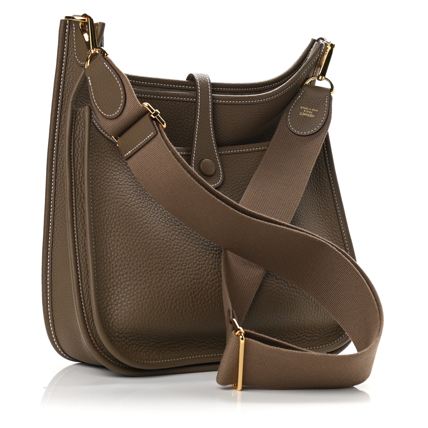 Hermes Taurillon Clemence Evelyne III PM Etoupe 3 of 10