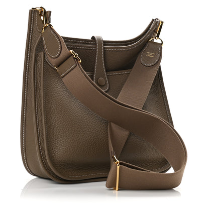Hermes Taurillon Clemence Evelyne III PM Etoupe 3 of 10