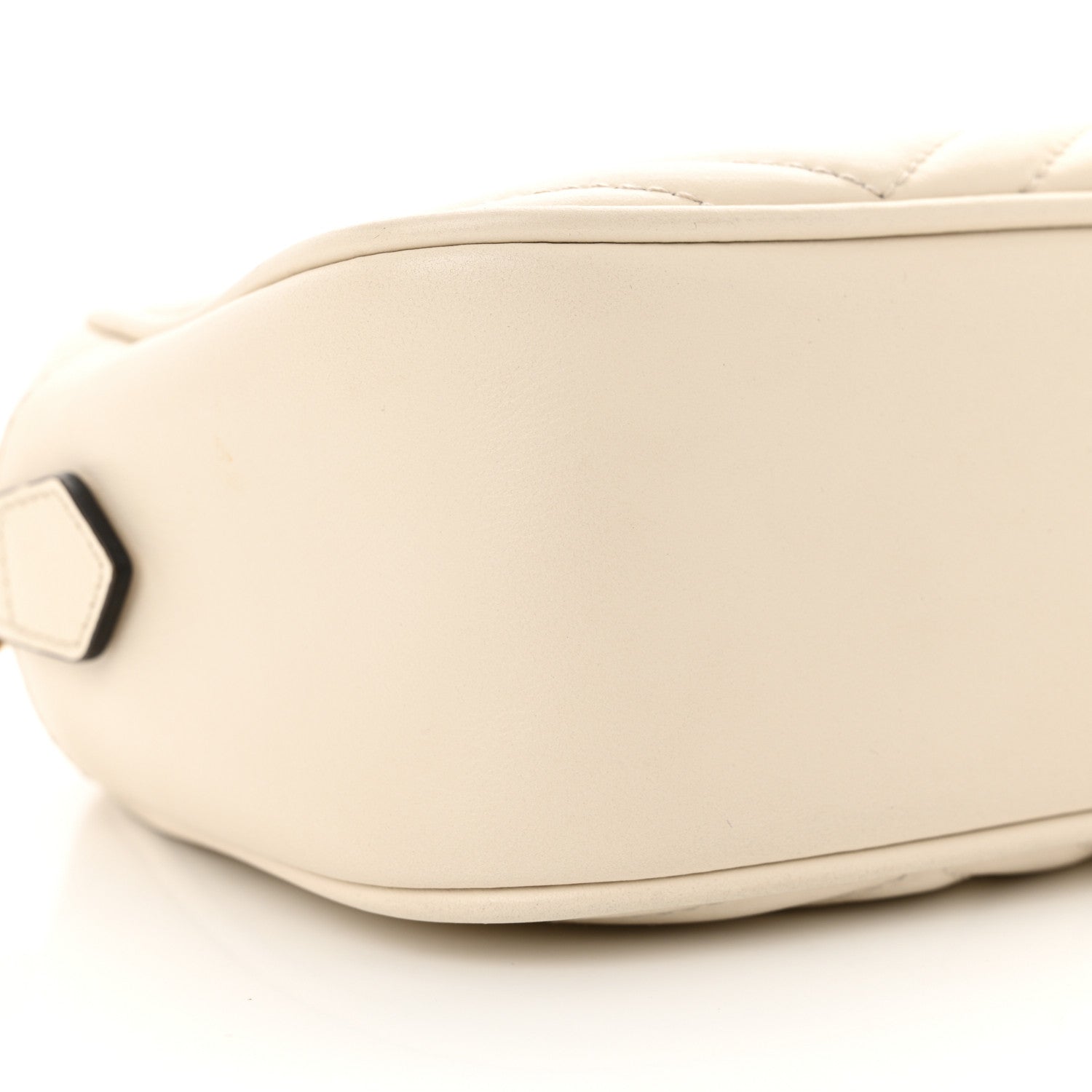 Gucci Calfskin Matelasse Small GG Marmont Chain Shoulder Bag White 9 of 12