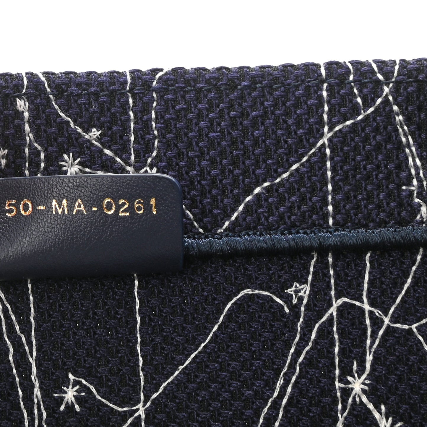 Canvas Embroidered Medium Zodiac Book Tote Blue Multicolor