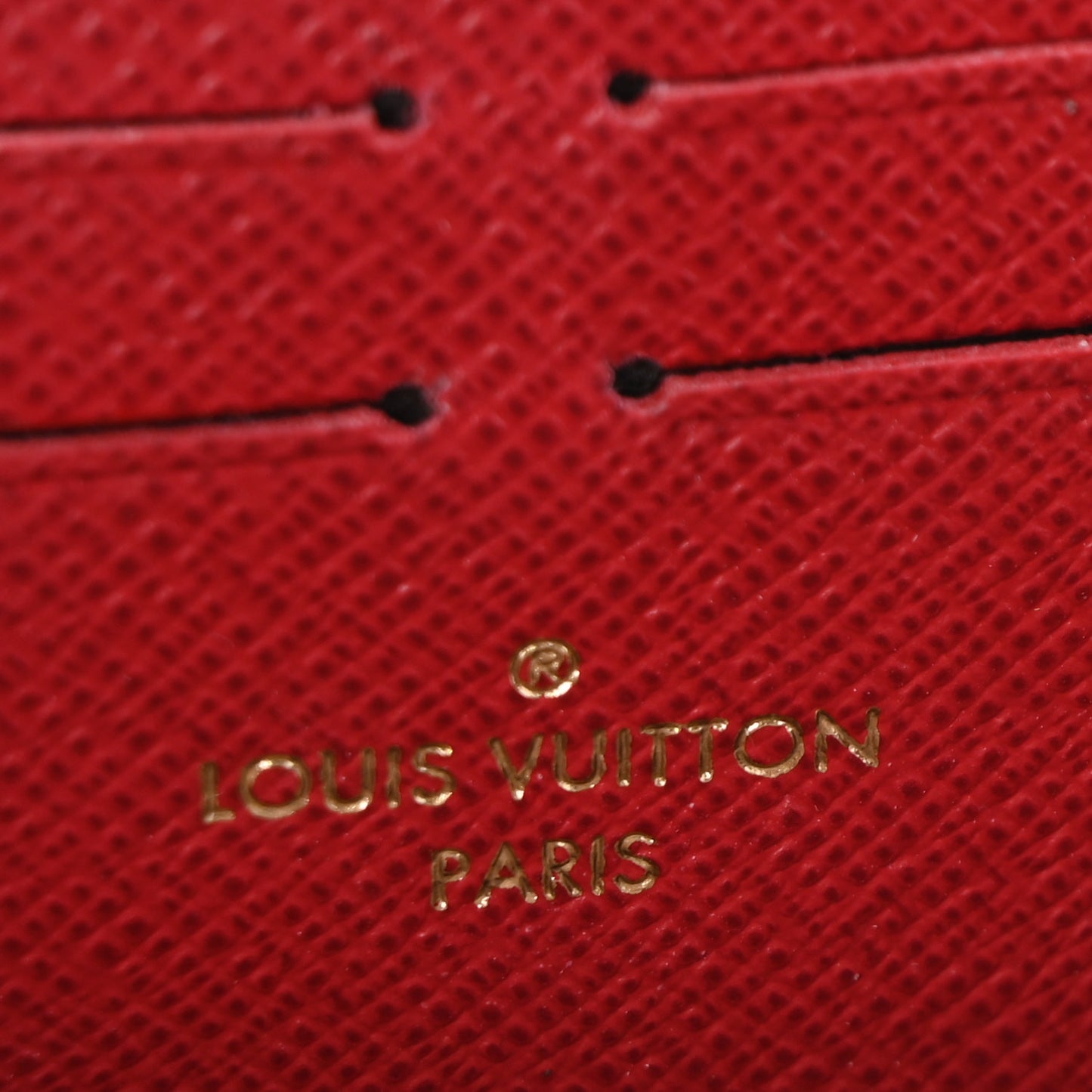 Damier Ebene Clemence Wallet Cherry