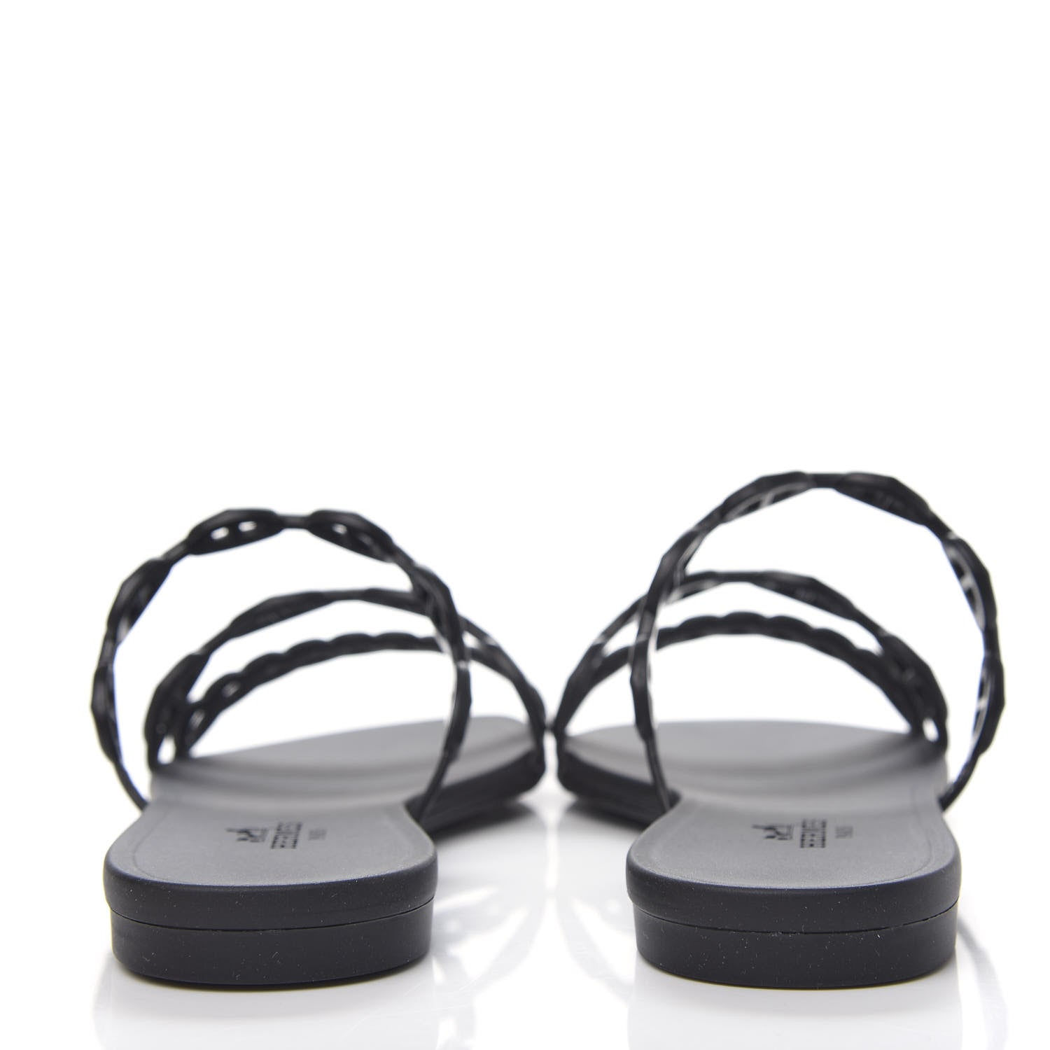 Hermes Rubber Chaine d'Ancre Rivage Sandals 36 Black 7 of 10