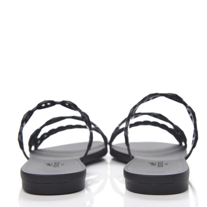 Hermes Rubber Chaine d'Ancre Rivage Sandals 36 Black 7 of 10