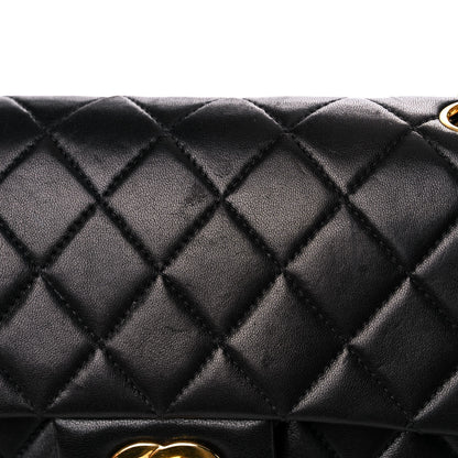 Chanel Lambskin Quilted Medium Double Flap Black 20 of 22