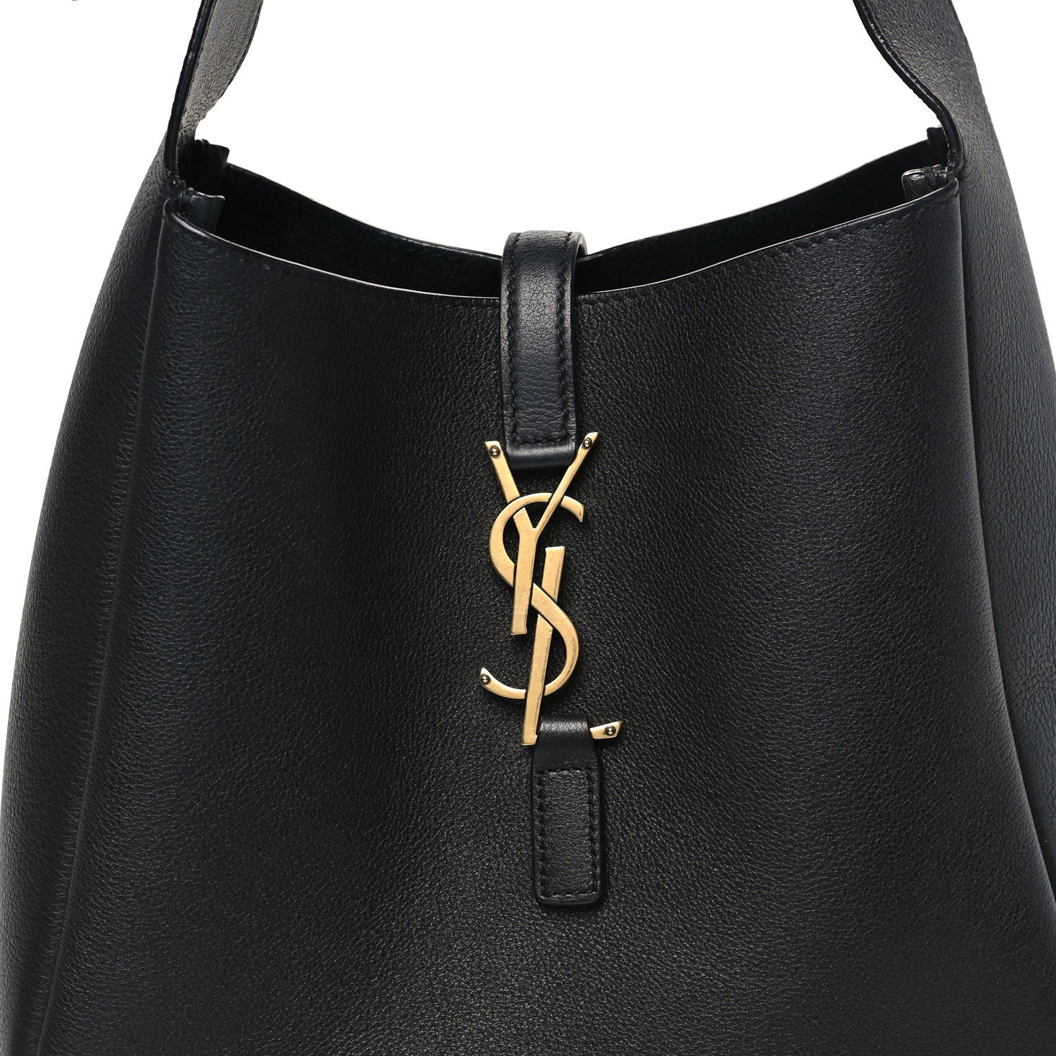 Saint Laurent Smooth Calfskin Small Le 5 A 7 Soft Hobo Black 7 of 10