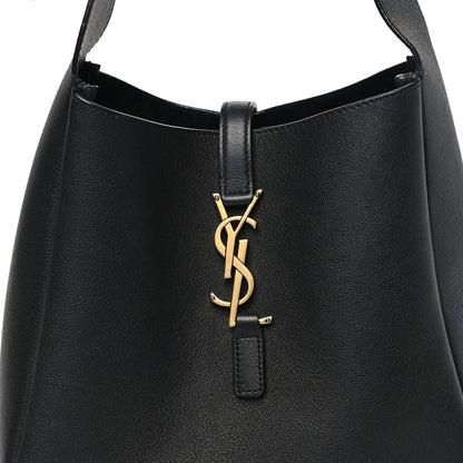 Saint Laurent Smooth Calfskin Small Le 5 A 7 Soft Hobo Black 7 of 10