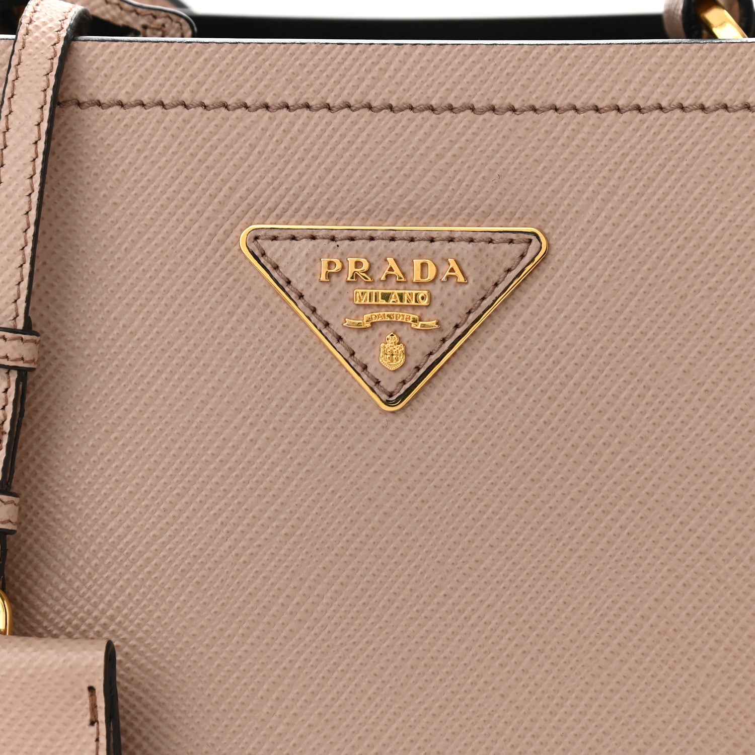 Prada Saffiano Cuir Medium Panier Bucket Bag Cipria Black 7 of 9