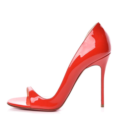 Christian Louboutin Patent Toboggan 100 Pumps 39 Red 1 of 11