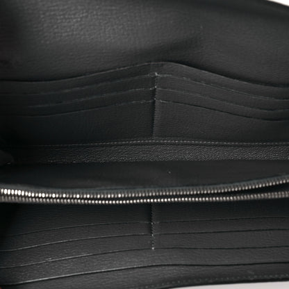 Hermes Matte Alligator Kelly Longue Wallet Graphite 10 of 16