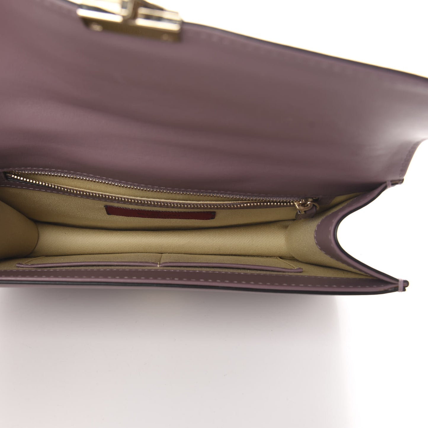 Vitello Medium Glam Lock Rockstud Flap Dark Mauve