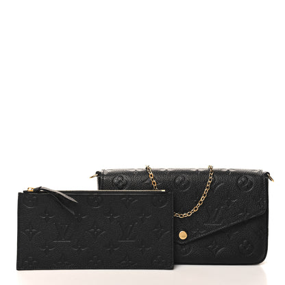 Louis Vuitton Empreinte Pochette Felicie Chain Wallet Black 3 of 10