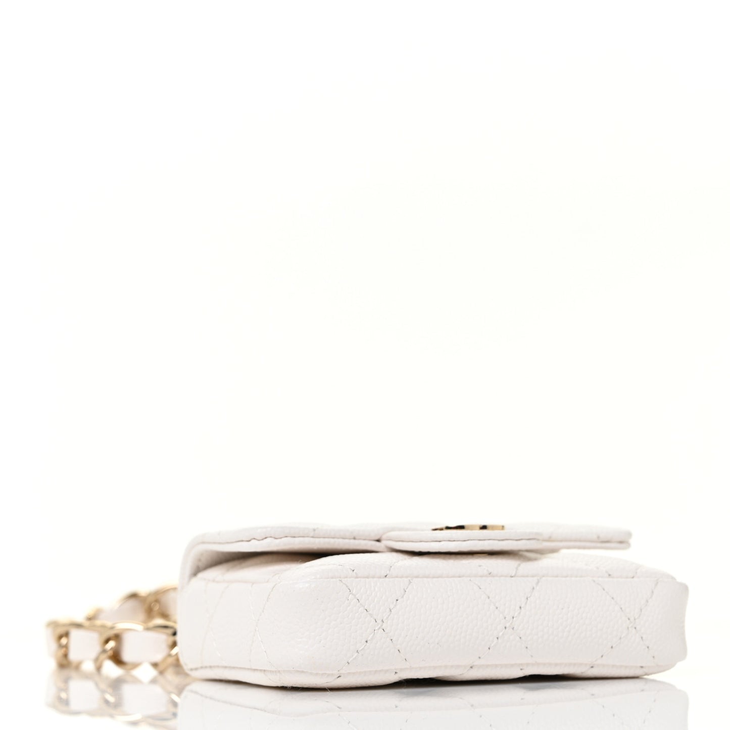 Caviar Quilted Belt Bag White