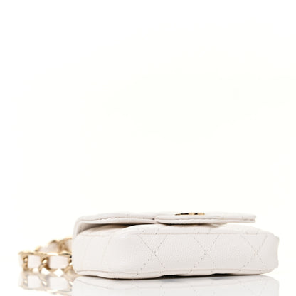 Chanel Caviar Quilted Belt Bag White 4 of 11