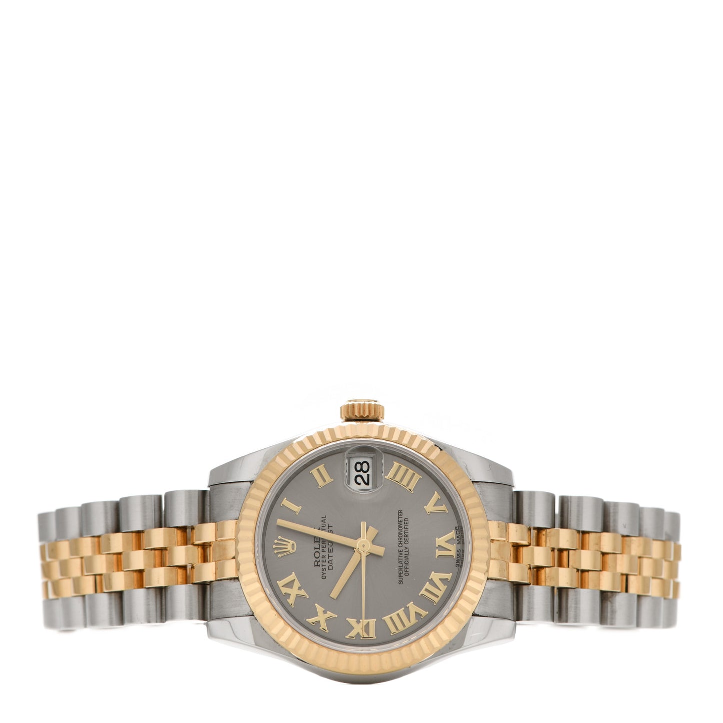 Stainless Steel 18K Yellow Gold 31mm Oyster Perpetual Datejust Watch Steel Roman 178273