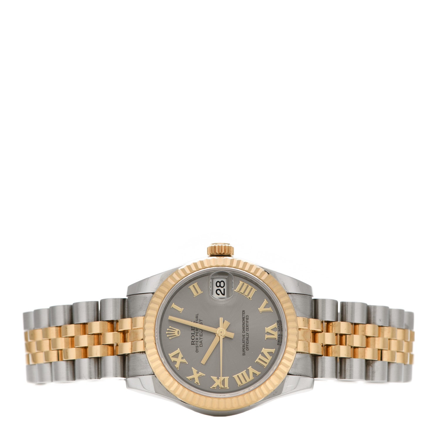 Rolex Stainless Steel 18K Yellow Gold 31mm Oyster Perpetual Datejust Watch Steel Roman 178273 2 of 5