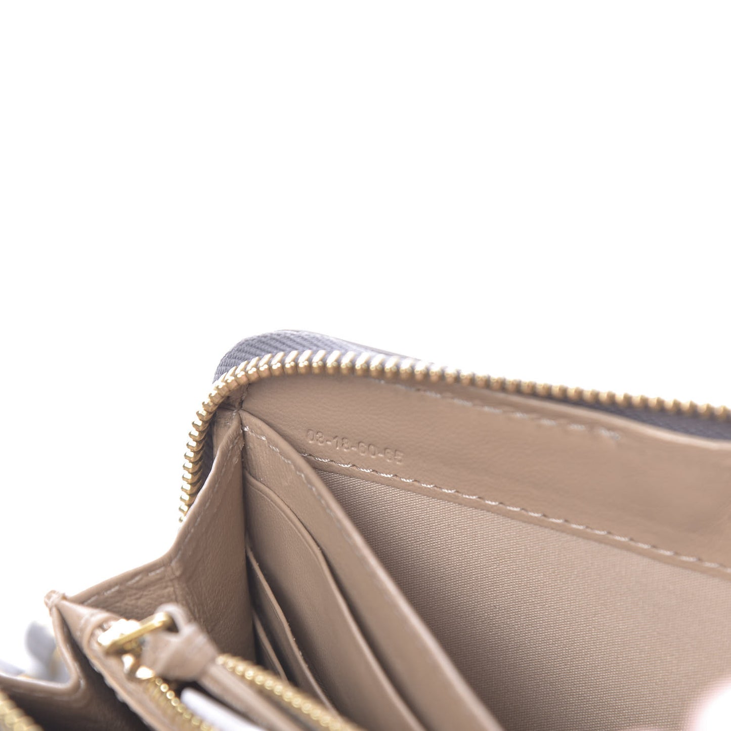 Calfskin Marcie Long Zip Around Wallet Cashmere Grey