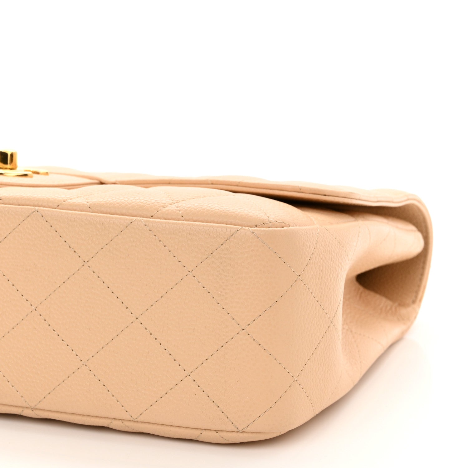Chanel Caviar Quilted Jumbo Single Flap Beige 10 of 12