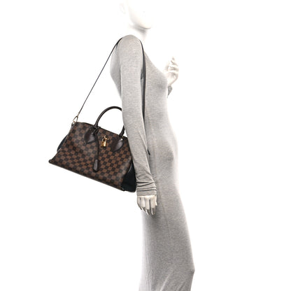 Louis Vuitton Cuir Taurillon Damier Ebene Normandy Black 2 of 10