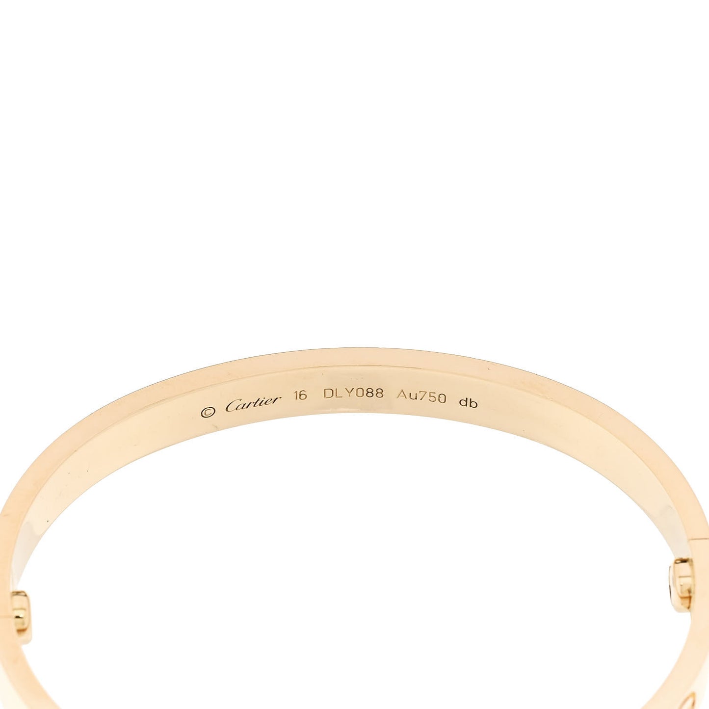 18K Yellow Gold LOVE Bracelet 16