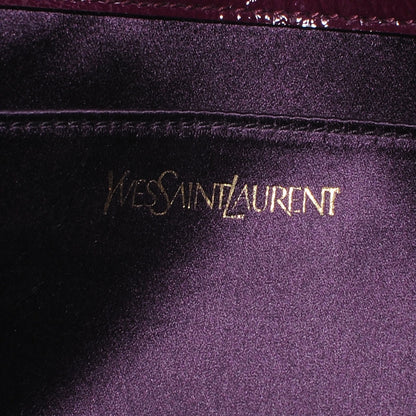 Saint Laurent Patent Belle de Jour Clutch Bordeaux Purple 7 of 8