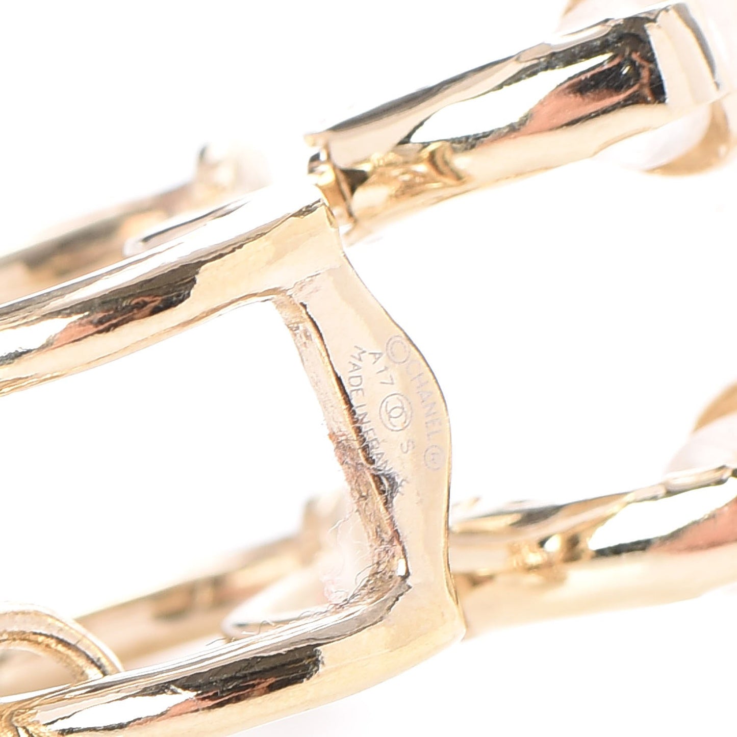 CC Dangle Clip On Earring Gold