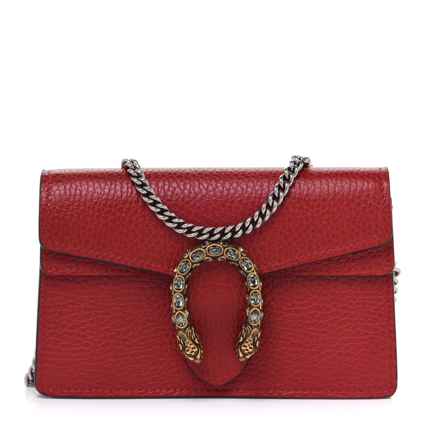 Calfskin Super Mini Dionysus Shoulder Bag Hibiscus Red