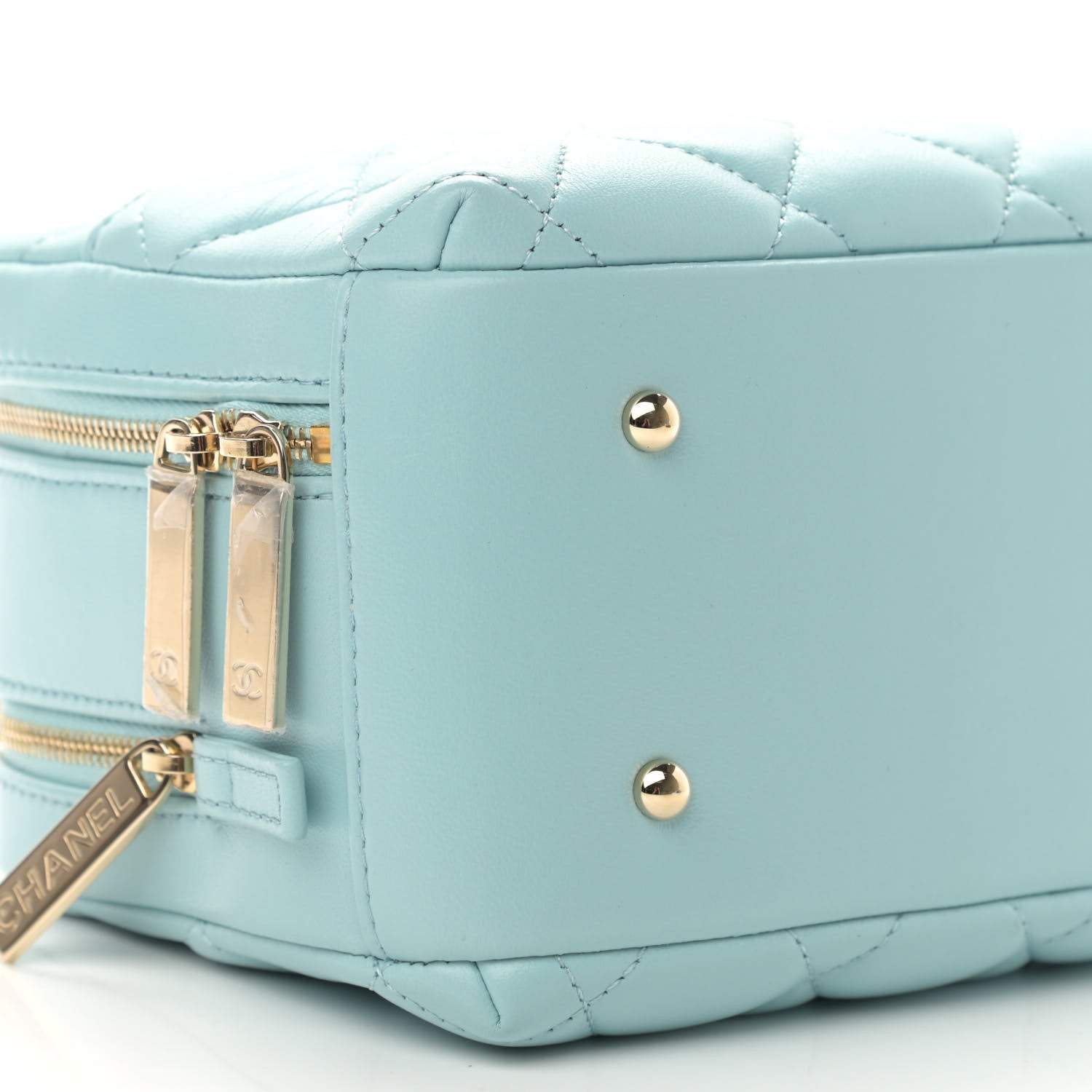 Chanel Lambskin Quilted Small Trendy CC Bowling Bag Light Blue 10 of 13