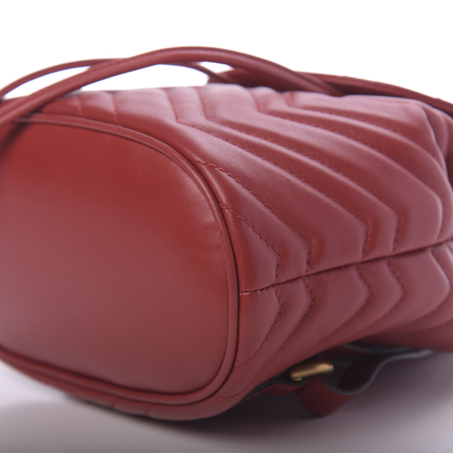 Gucci Calfskin Matelasse GG Marmont Flap Backpack Hibiscus Red 6 of 9