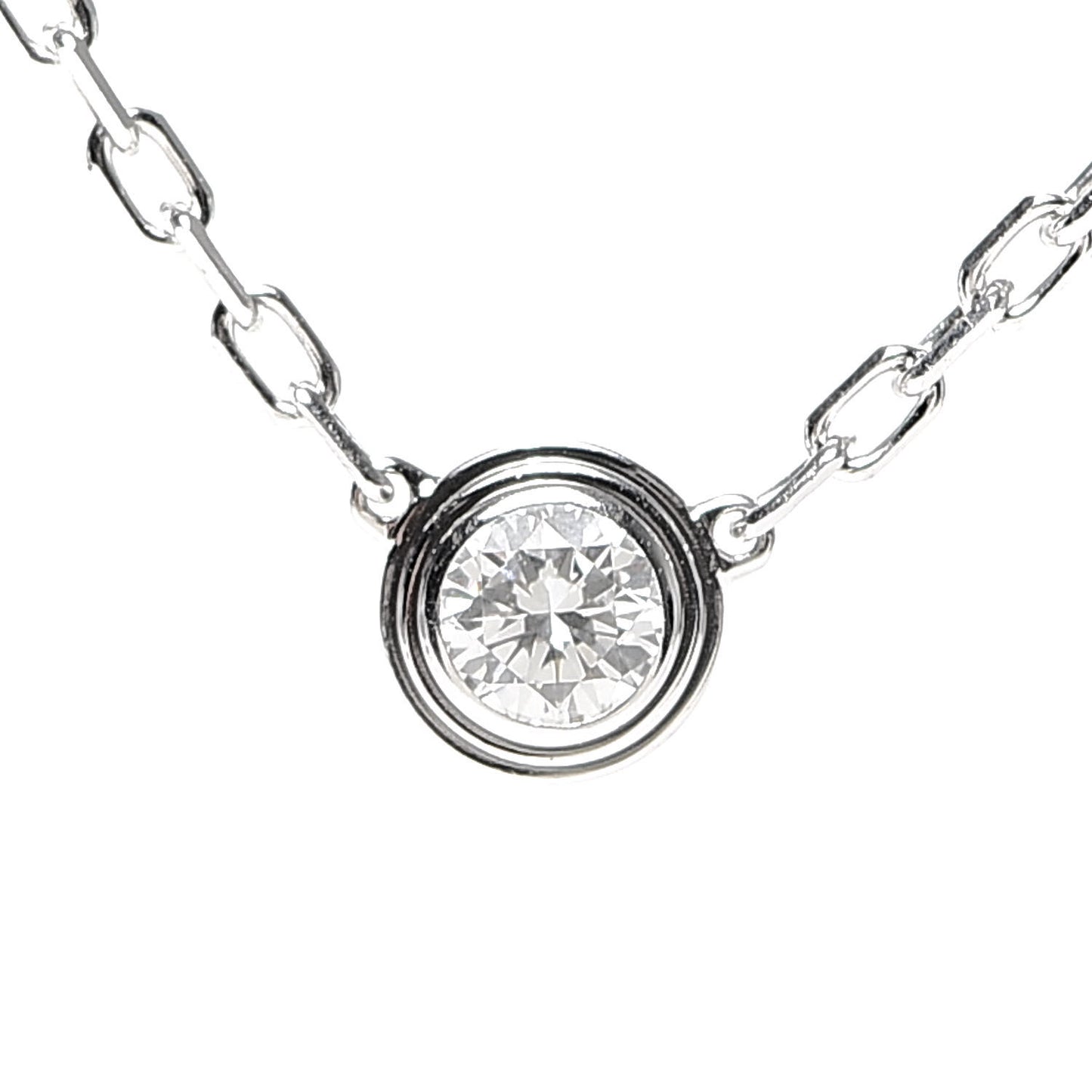 18K White Gold Diamond SM D'Amour Pendant Necklace