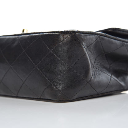 Chanel Lambskin Quilted Medium Double Flap Black 12 of 14