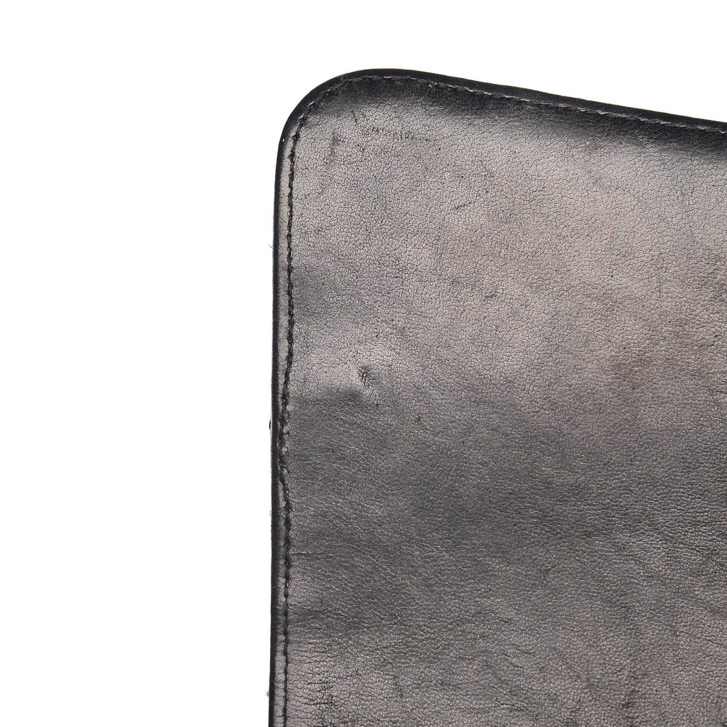 Patent Quilted Maxi Single Flap Black