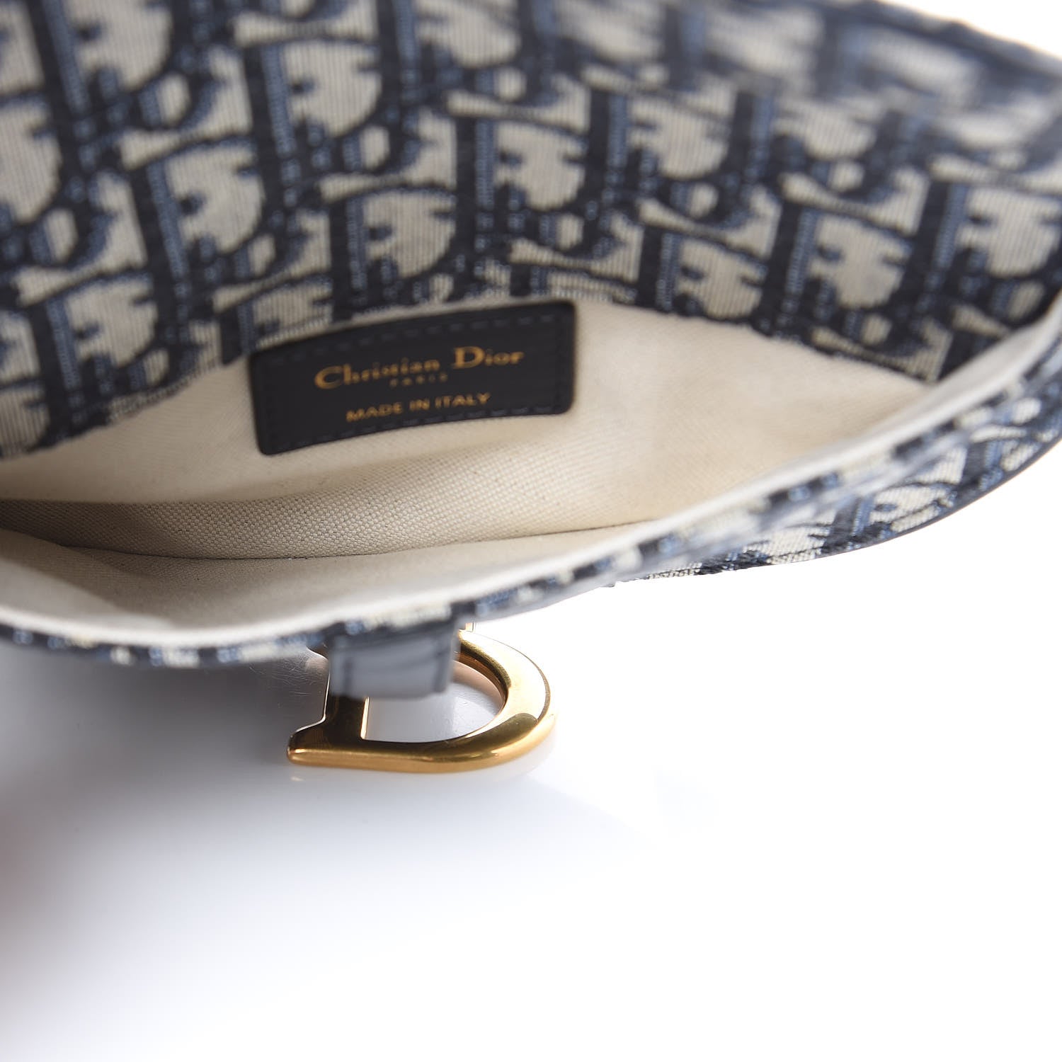Christian Dior Oblique Saddle Belt Bag Blue 5 of 6
