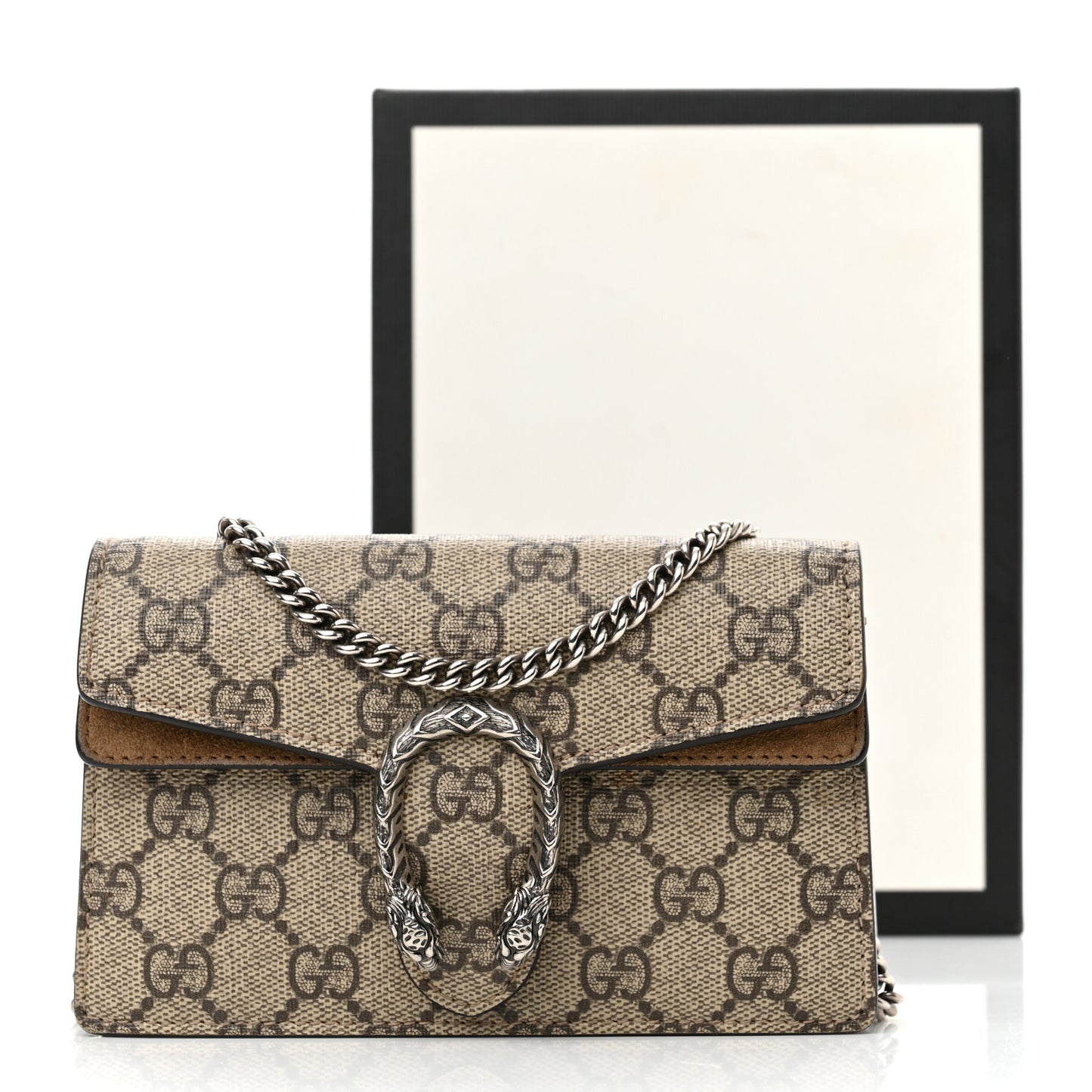 GG Supreme Monogram Super Mini Dionysus Shoulder Bag Taupe