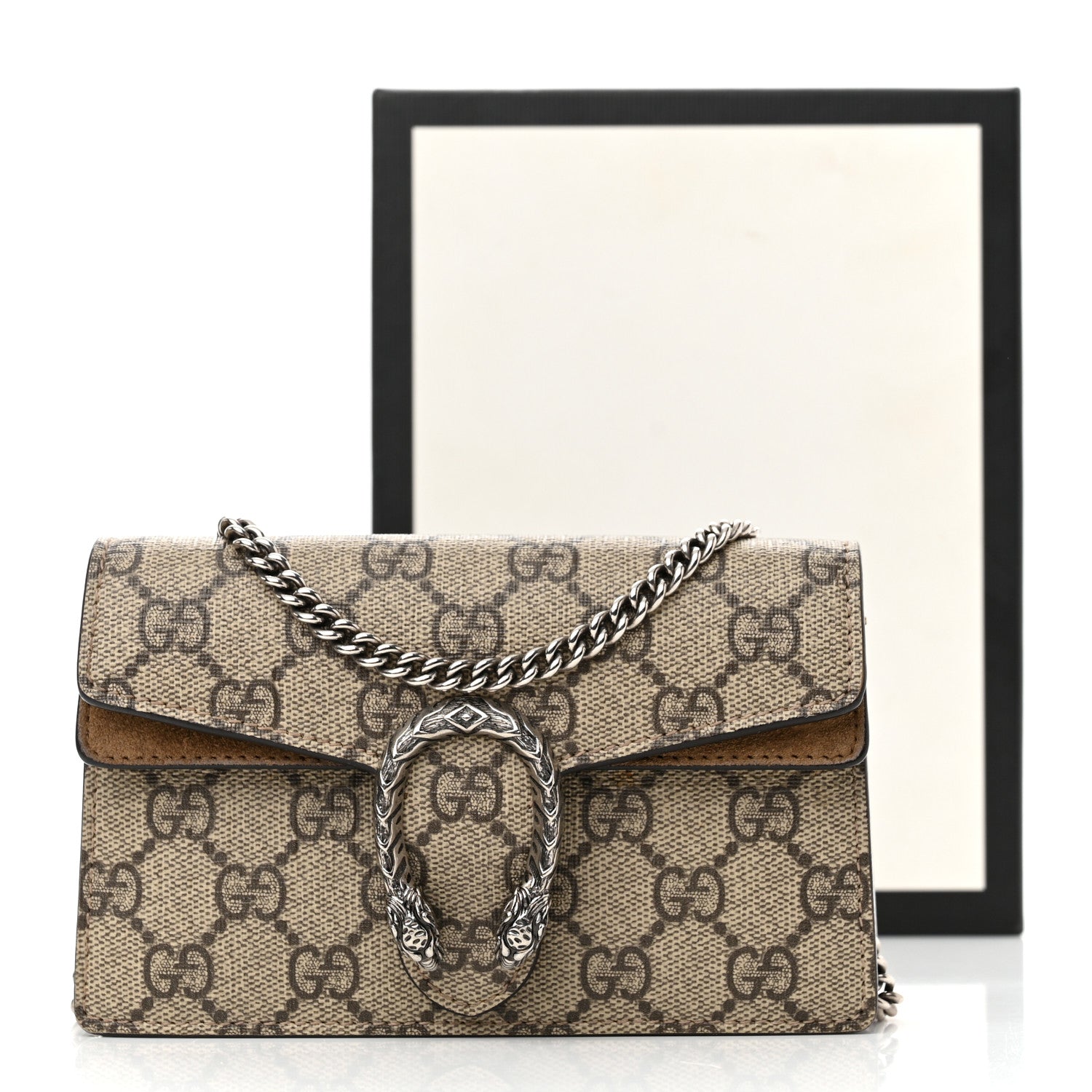 Gucci GG Supreme Monogram Super Mini Dionysus Shoulder Bag Taupe 13 of 13
