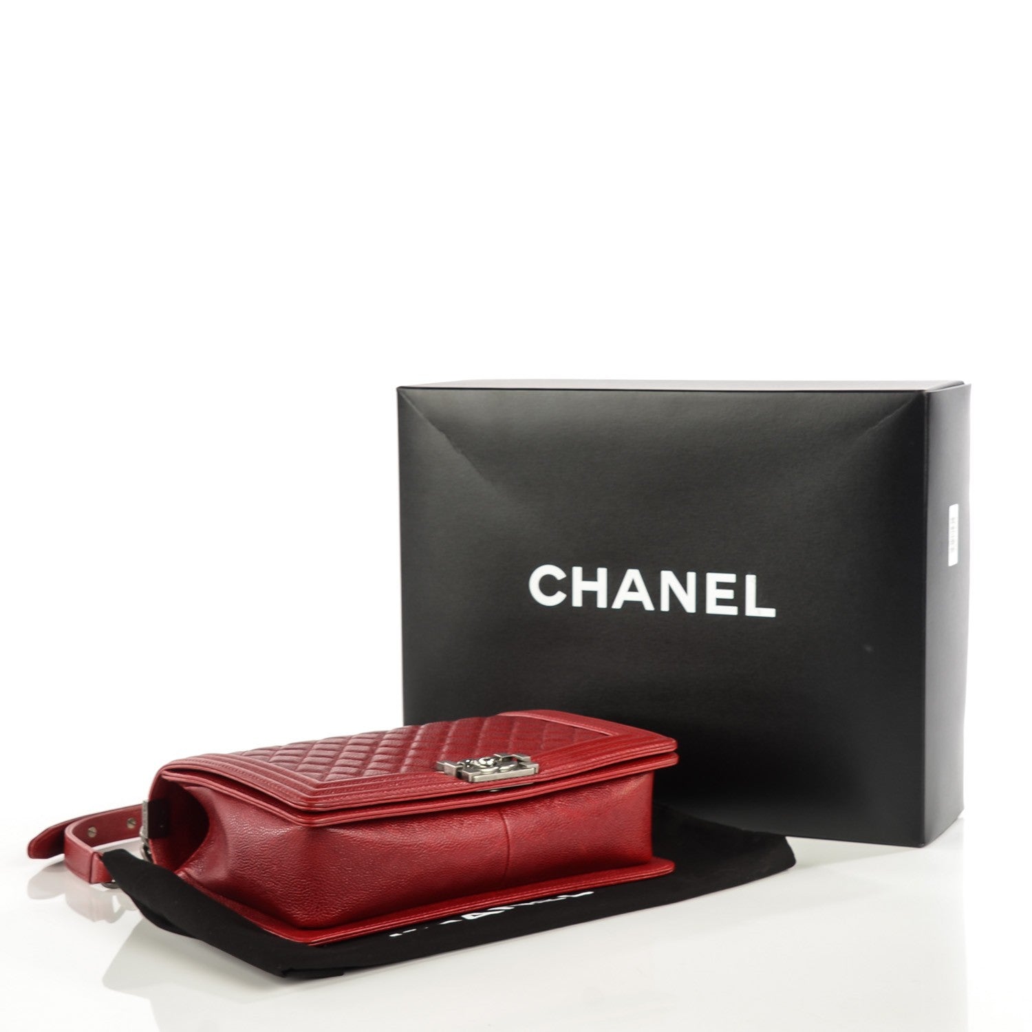Chanel Caviar Quilted New Medium Boy Flap Dark Red 4 of 8