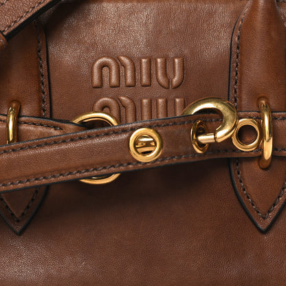 Miu Miu Nappa Aviator Small Aventure Bag Rovere 7 of 11