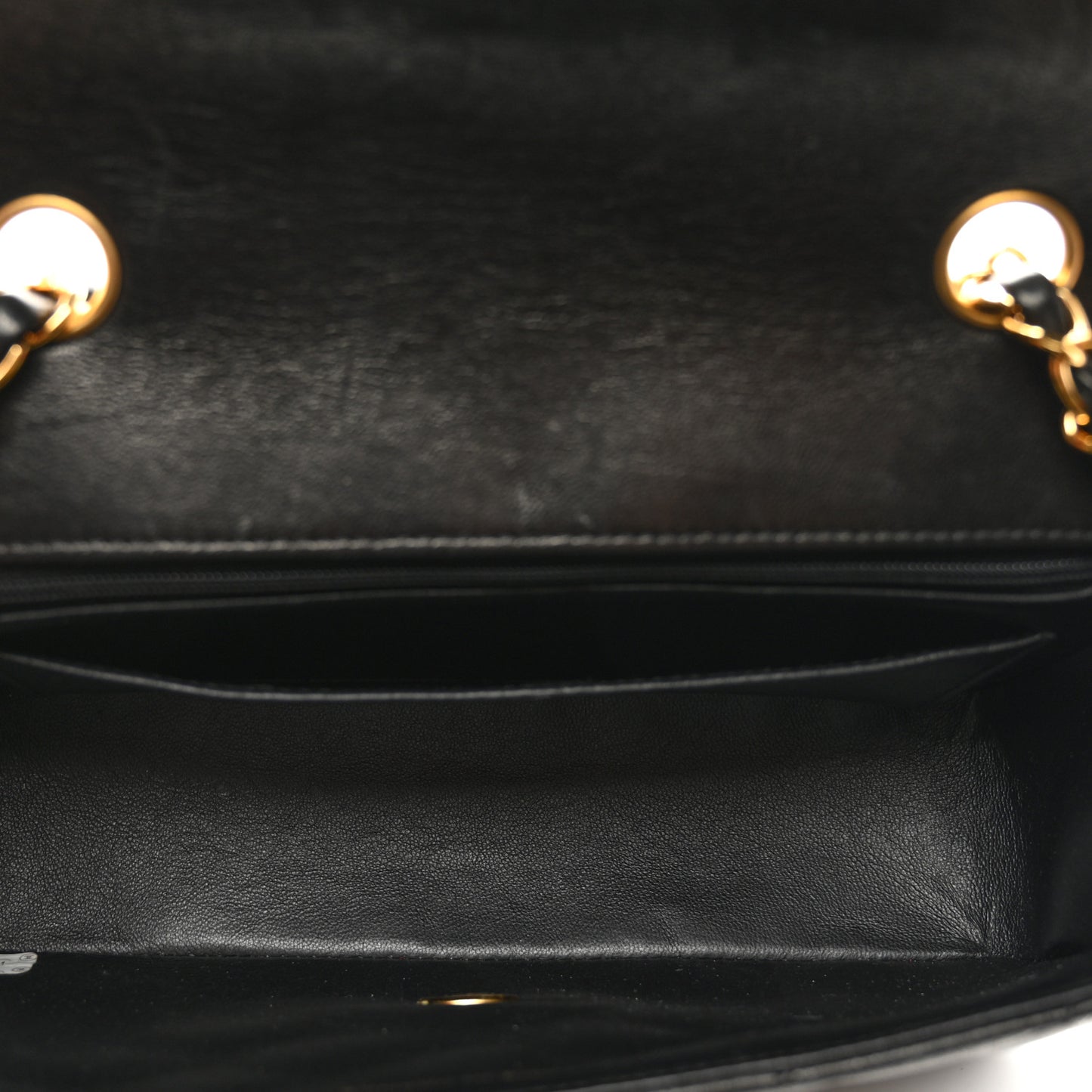 Lambskin Quilted Small Single Flap Black