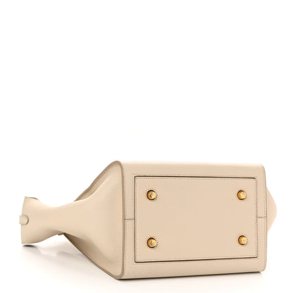 Celine Crisped Calfskin Mini Tie Knot Tote Chalk 4 of 12