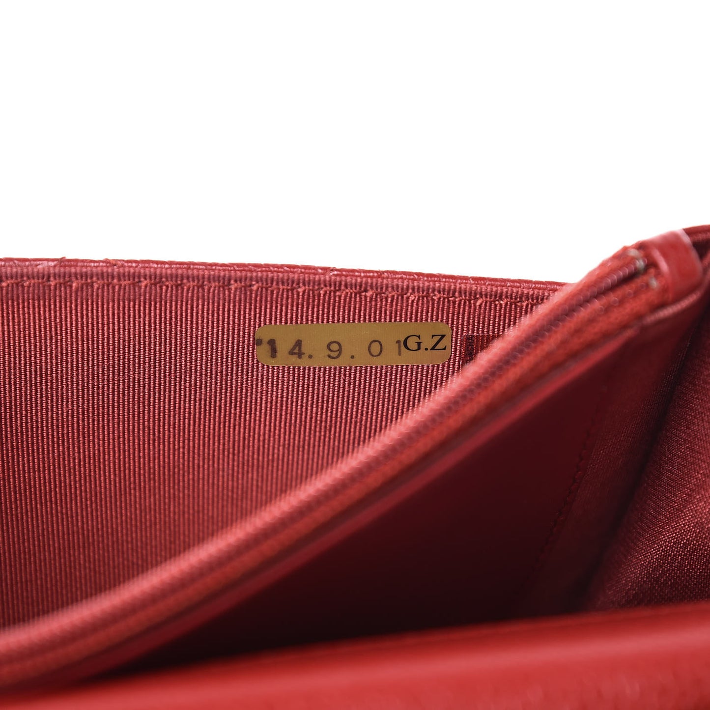 Caviar Quilted Wallet on Chain WOC Red