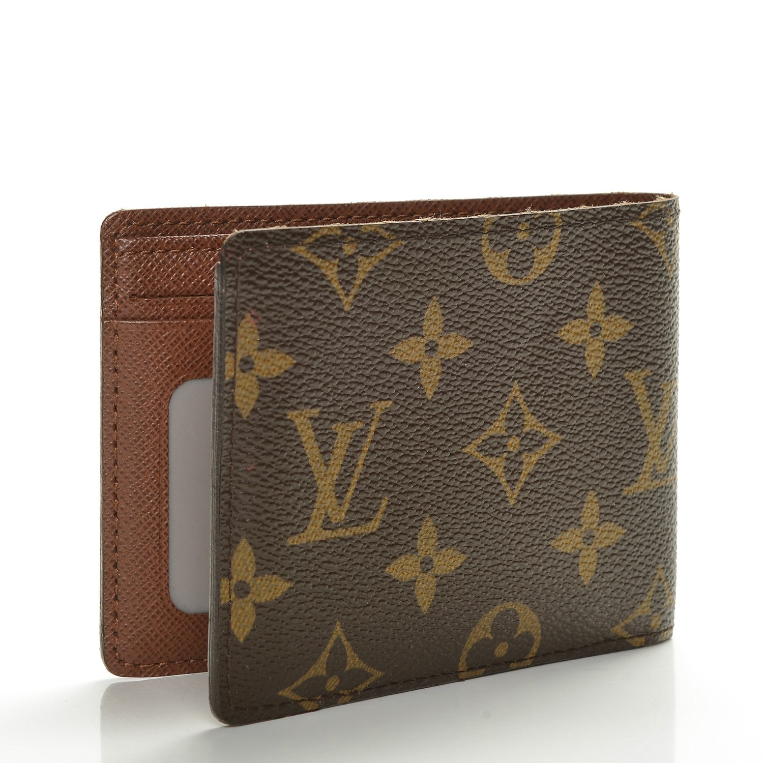 Louis Vuitton Monogram Mens Porte-Billets 3 Card Billfold Wallet 3 of 6