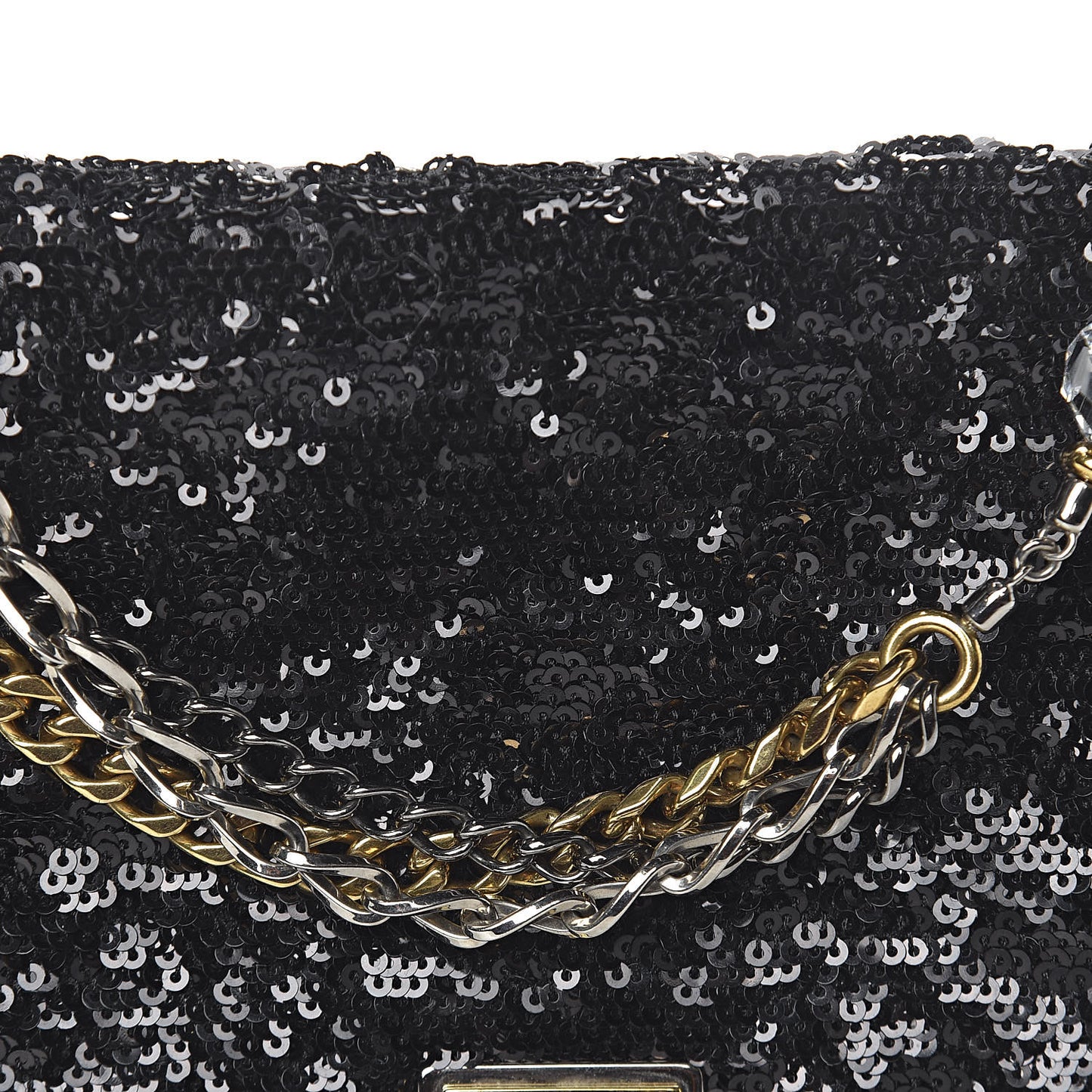 Sequin Miss Charles Evening Bag Black