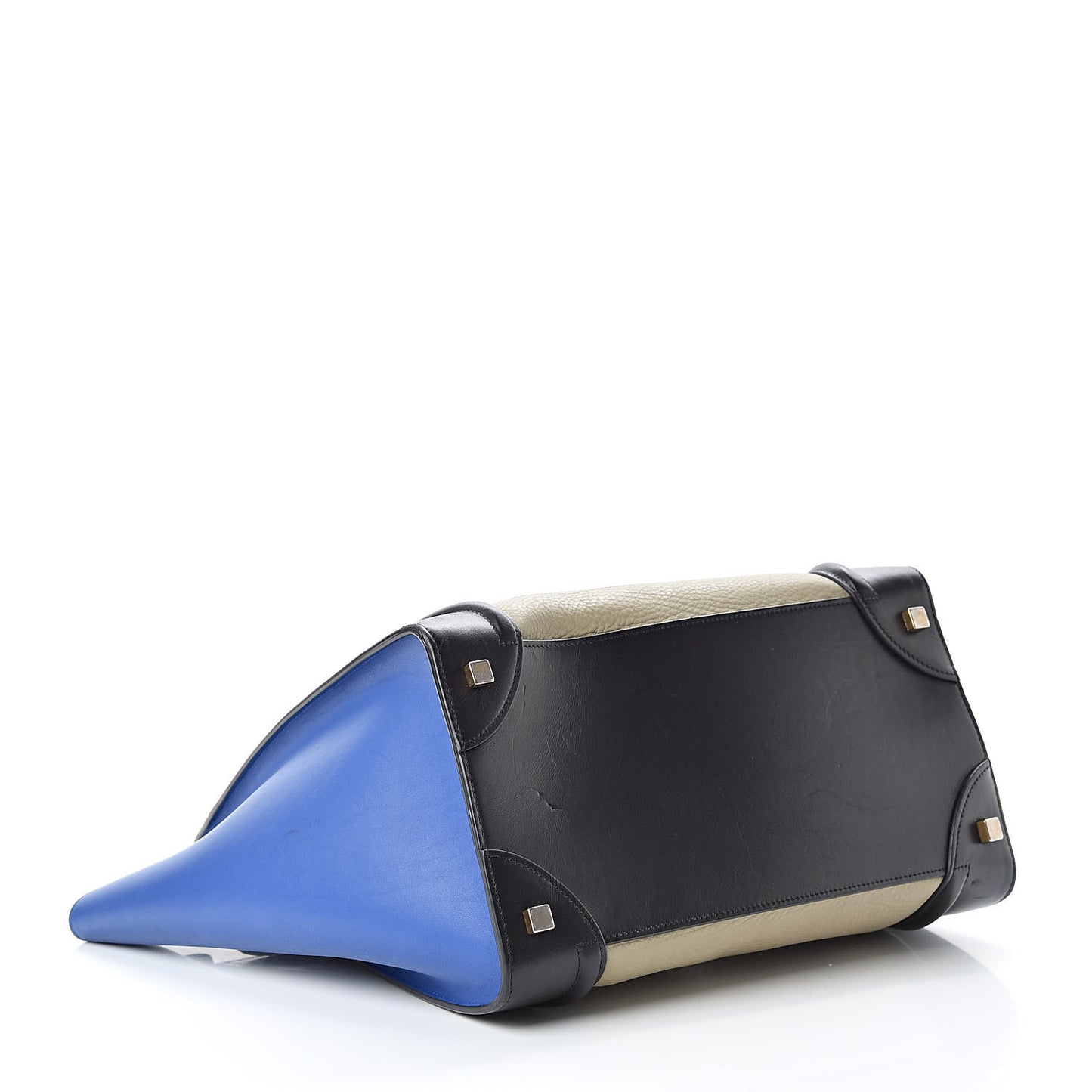 Elephant Calfskin Mini Tri-Color Luggage Beige