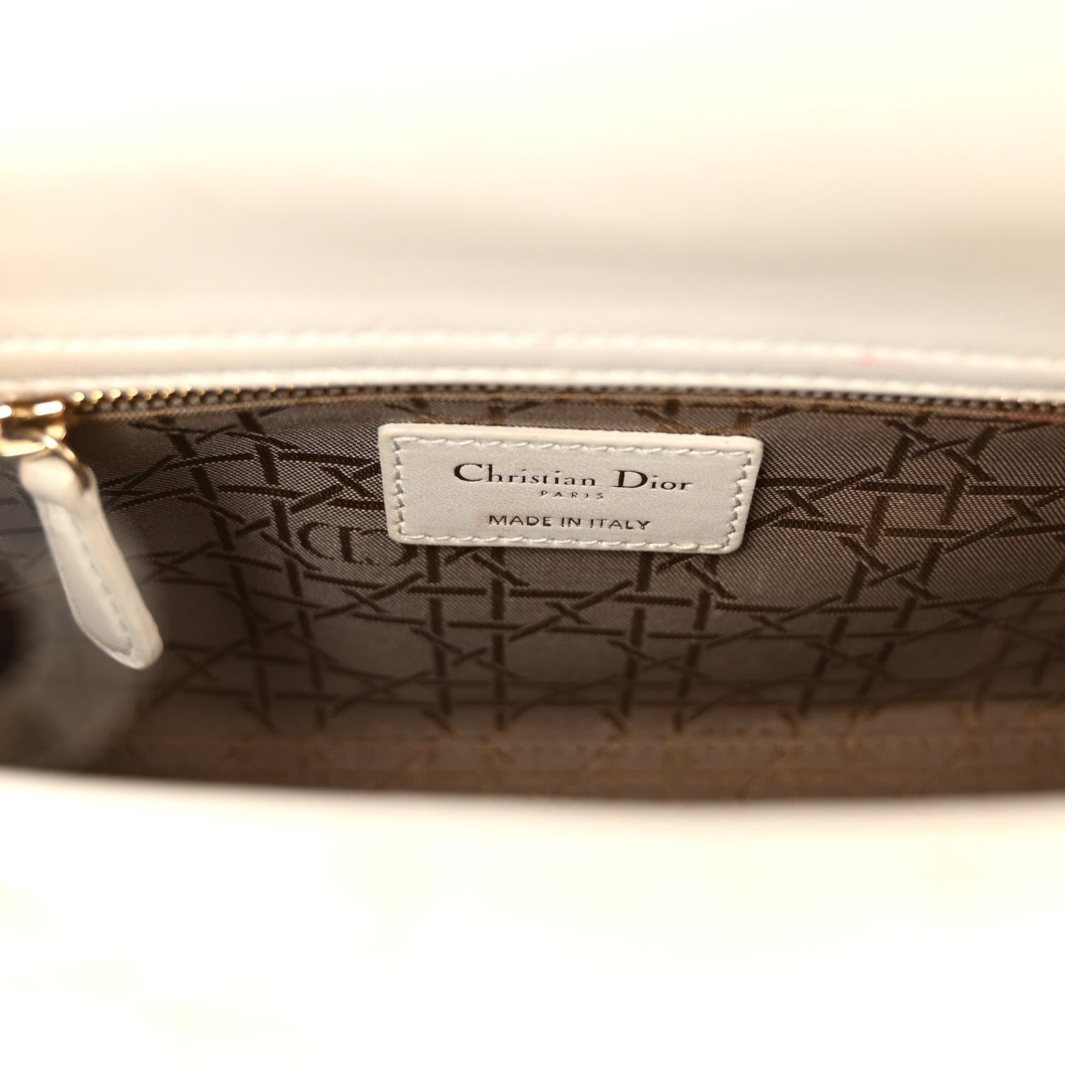 Christian Dior Lambskin Cannage Small My ABCDior Lady Dior White 6 of 11