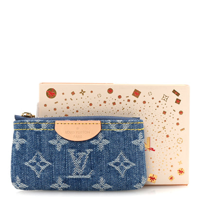 Louis Vuitton Monogram Denim Key Pouch Denim Blue 7 of 7