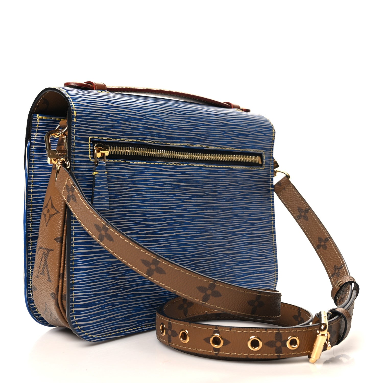 Louis Vuitton Epi Reverse Monogram Pochette Metis Denim Light 3 of 10